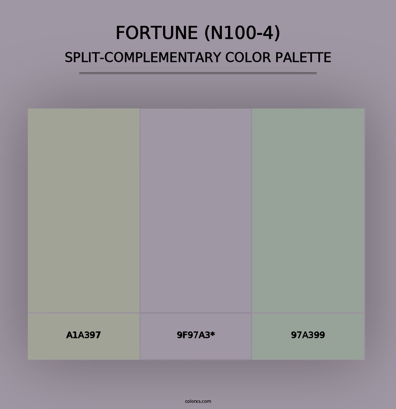 Fortune (N100-4) - Split-Complementary Color Palette