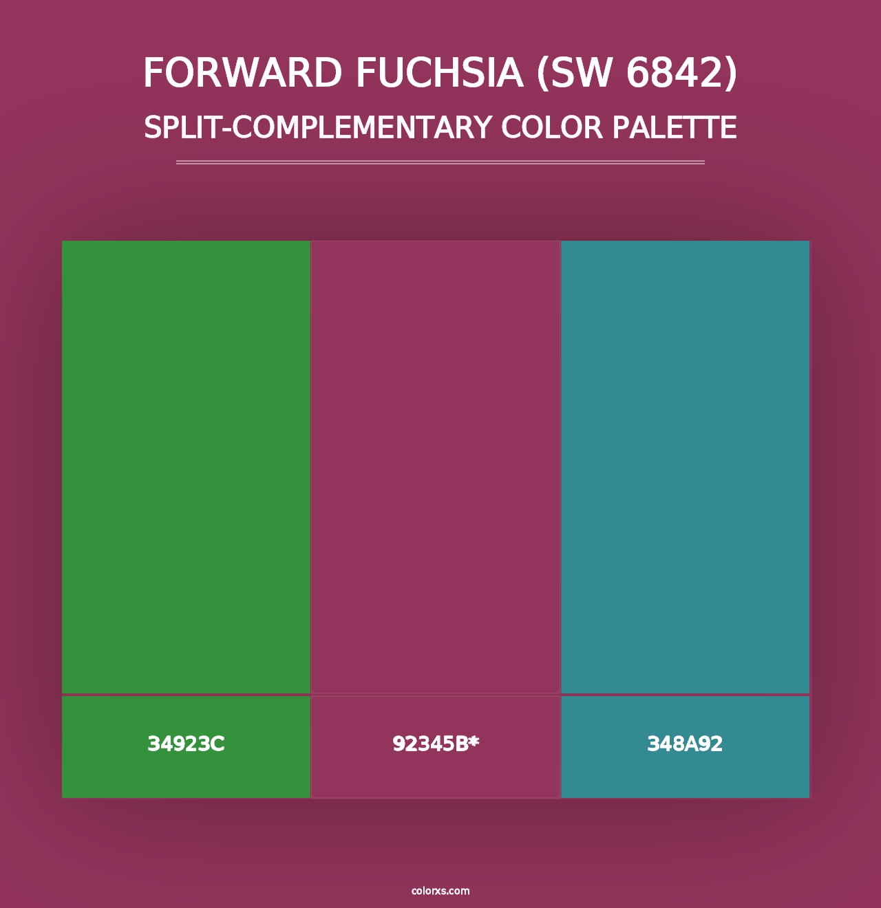 Forward Fuchsia (SW 6842) - Split-Complementary Color Palette