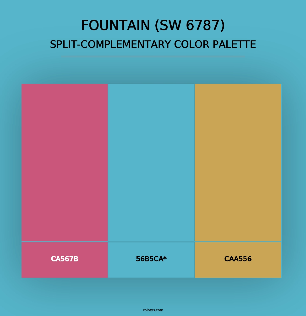 Fountain (SW 6787) - Split-Complementary Color Palette