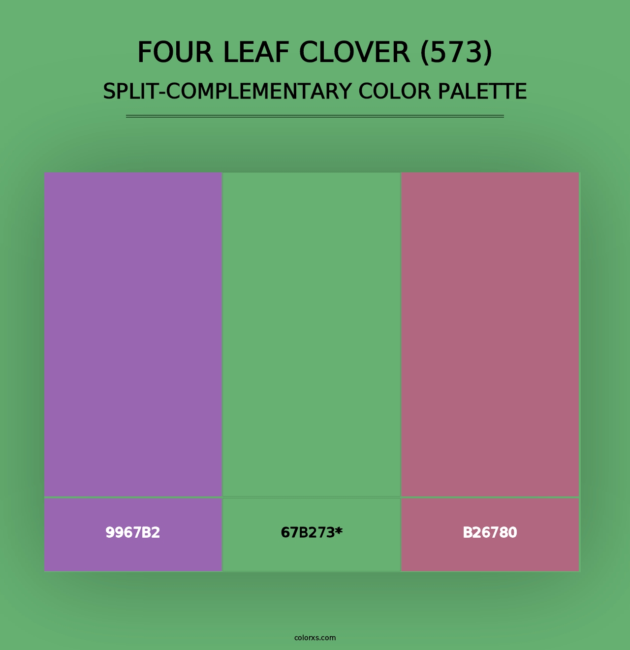 Four Leaf Clover (573) - Split-Complementary Color Palette