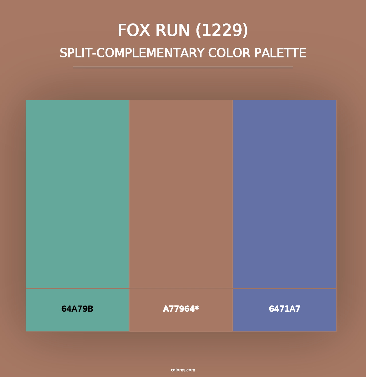 Fox Run (1229) - Split-Complementary Color Palette