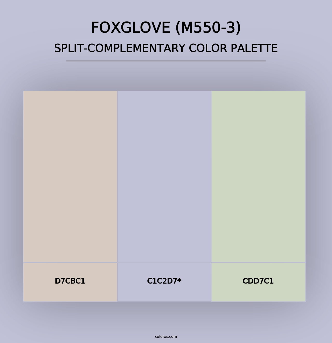 Foxglove (M550-3) - Split-Complementary Color Palette