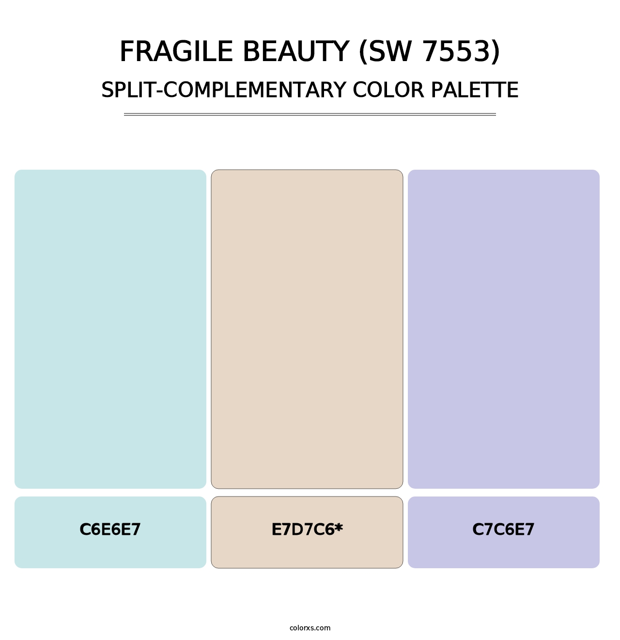 Fragile Beauty (SW 7553) - Split-Complementary Color Palette