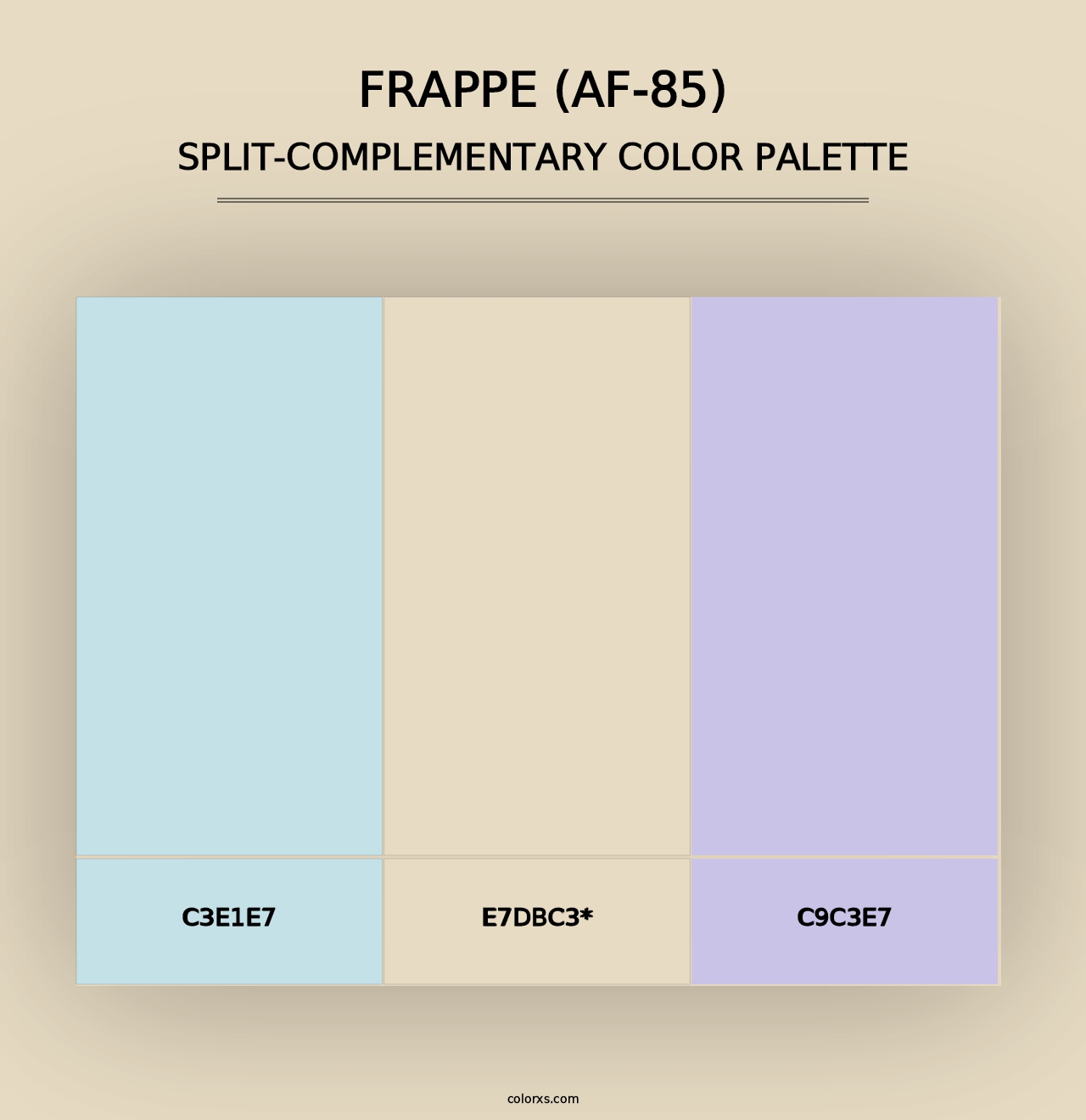 Frappe (AF-85) - Split-Complementary Color Palette