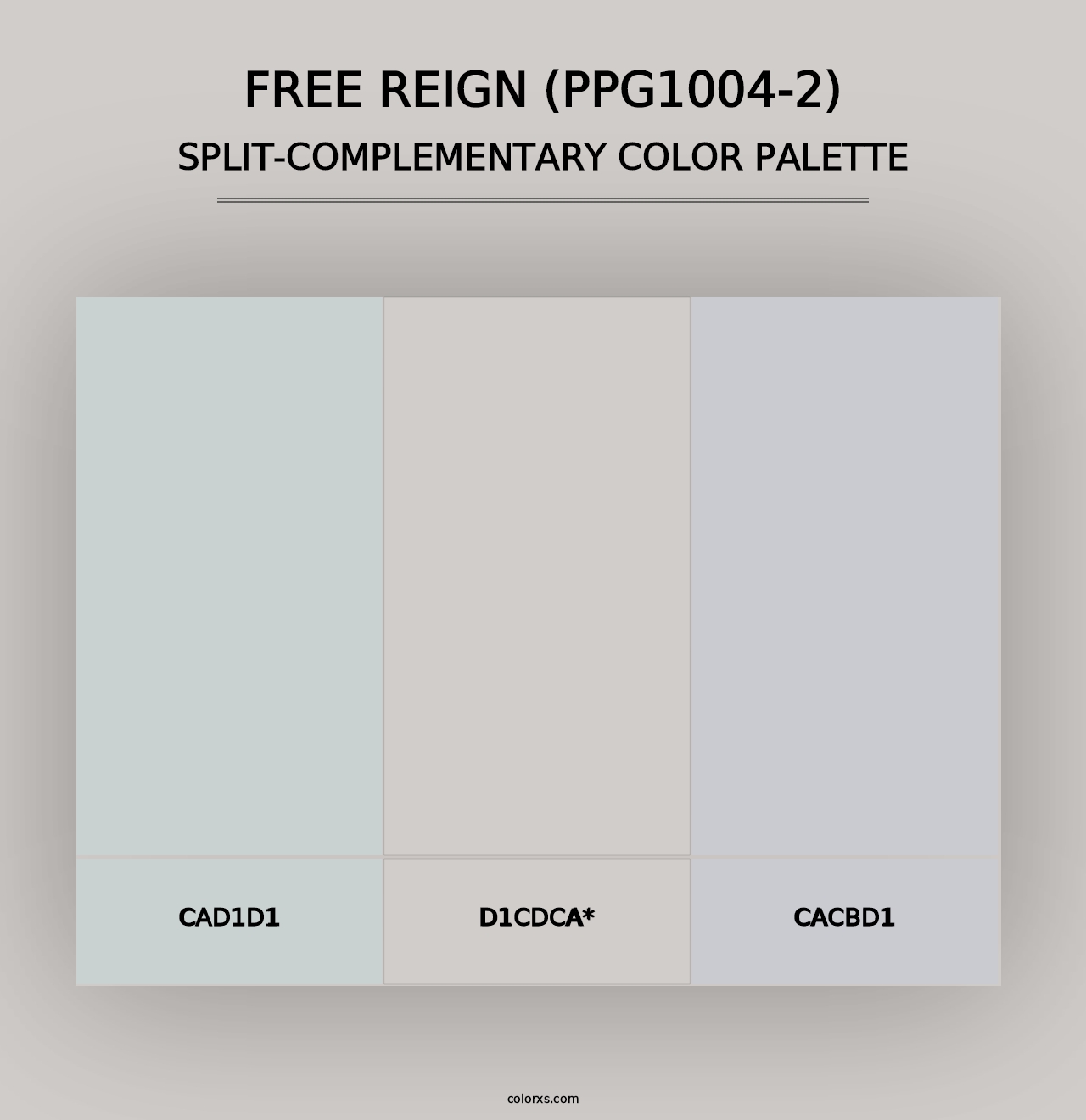 Free Reign (PPG1004-2) - Split-Complementary Color Palette