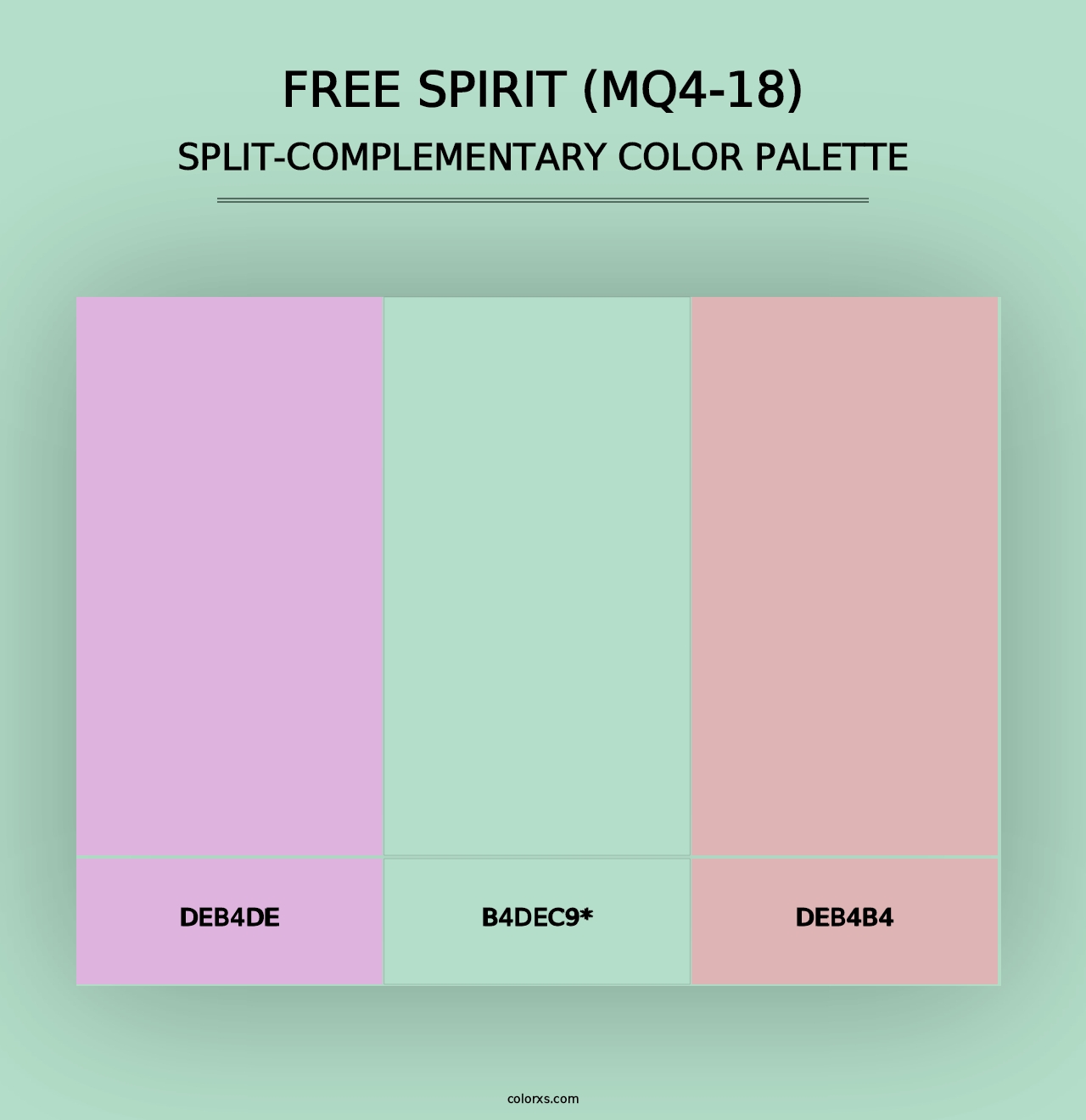 Free Spirit (MQ4-18) - Split-Complementary Color Palette