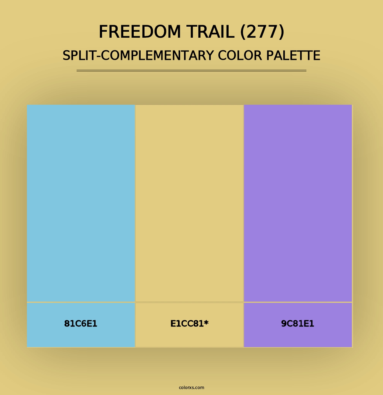 Freedom Trail (277) - Split-Complementary Color Palette