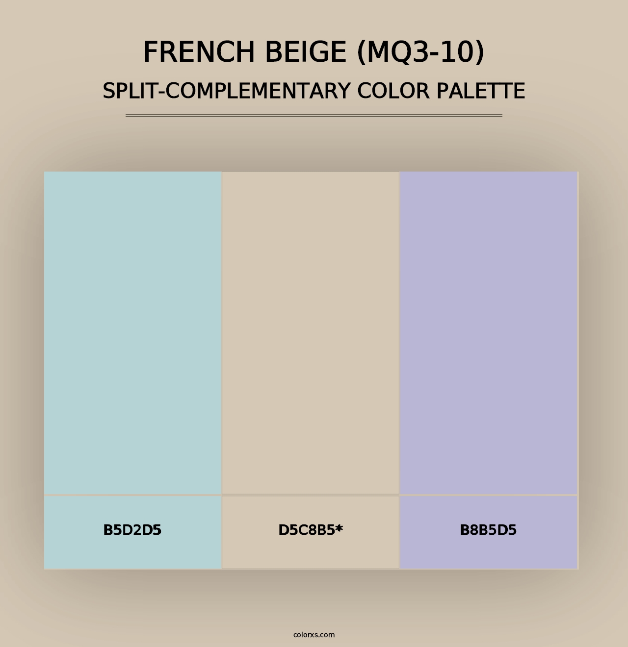 French Beige (MQ3-10) - Split-Complementary Color Palette