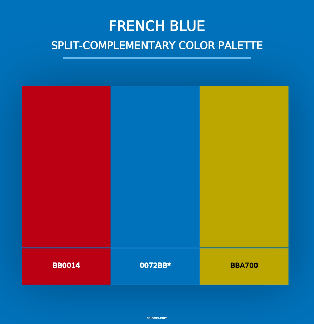 French Blue - Split-Complementary Color Palette