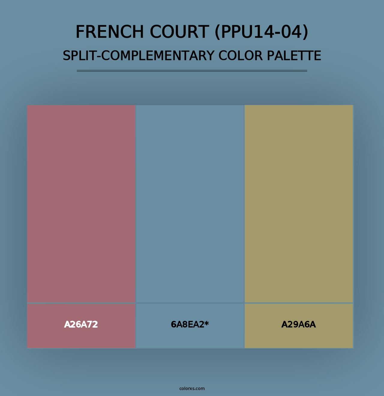 French Court (PPU14-04) - Split-Complementary Color Palette