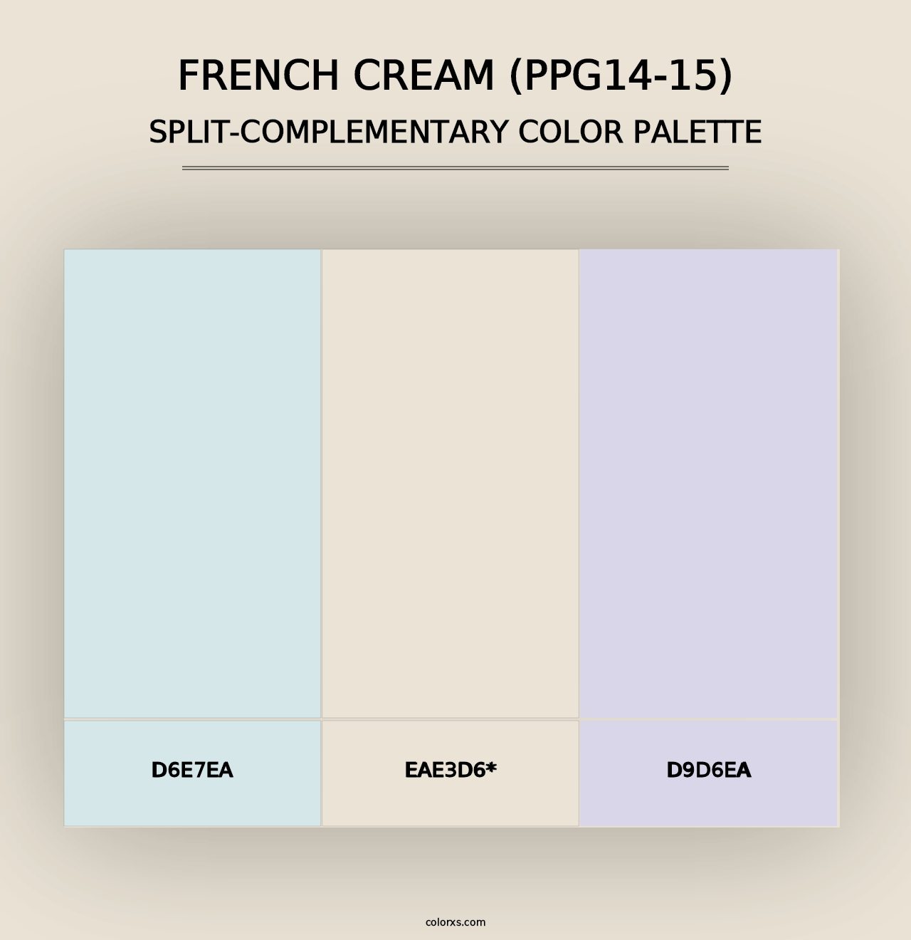 French Cream (PPG14-15) - Split-Complementary Color Palette