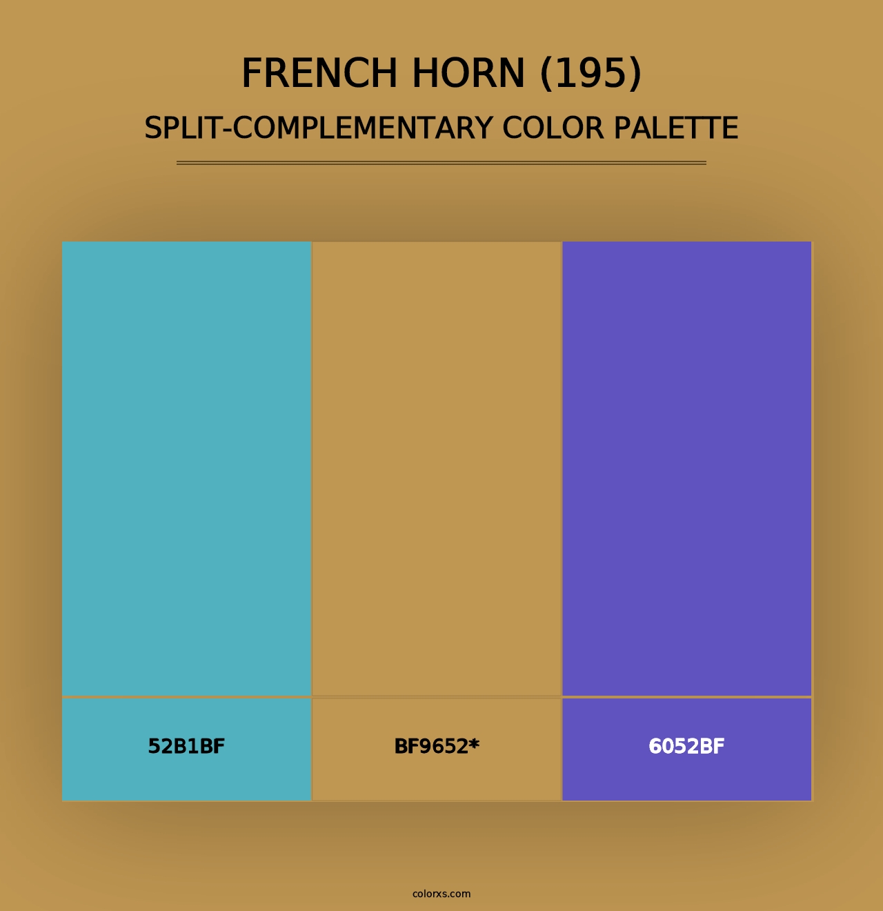 French Horn (195) - Split-Complementary Color Palette