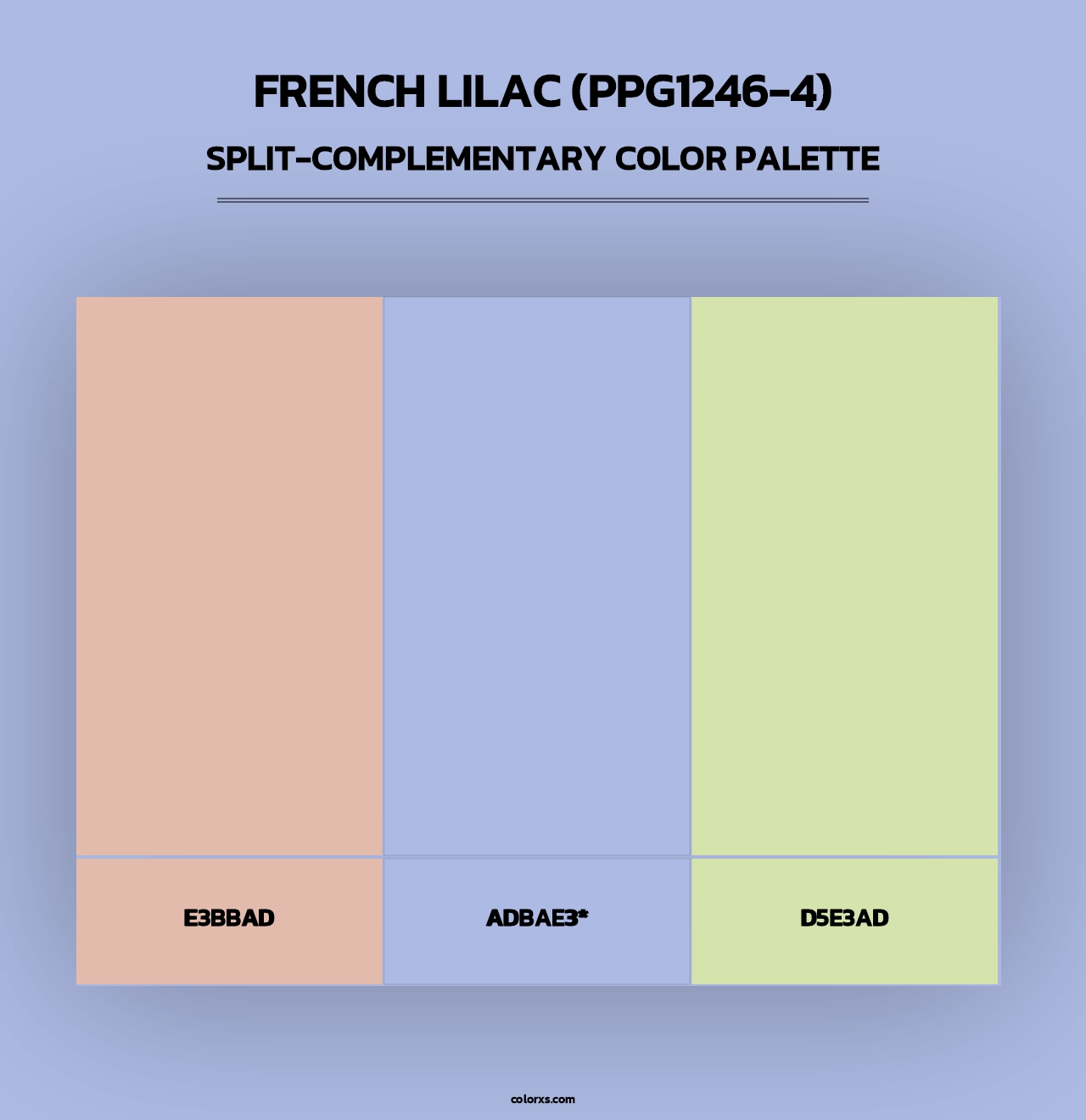 French Lilac (PPG1246-4) - Split-Complementary Color Palette