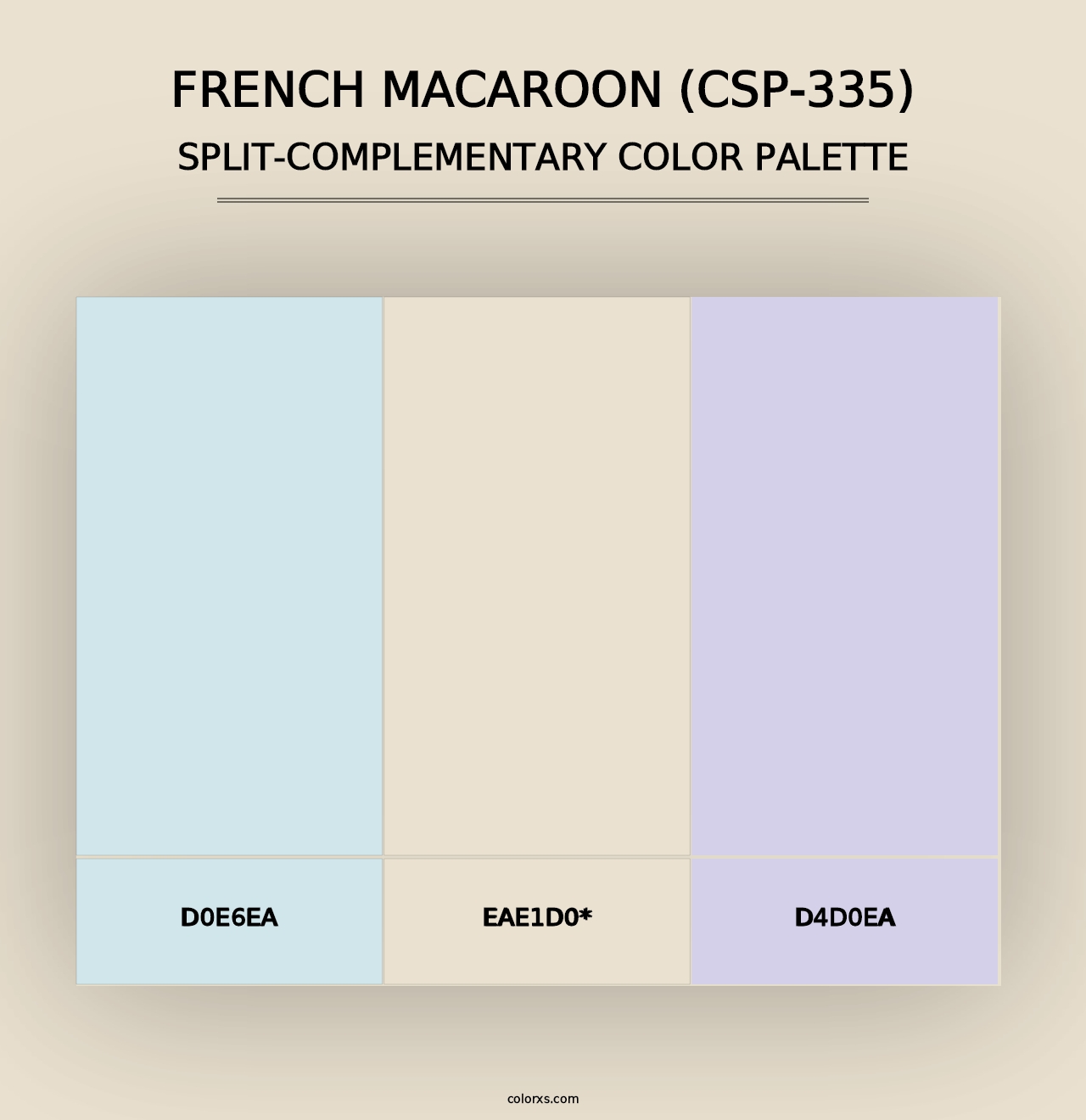 French Macaroon (CSP-335) - Split-Complementary Color Palette