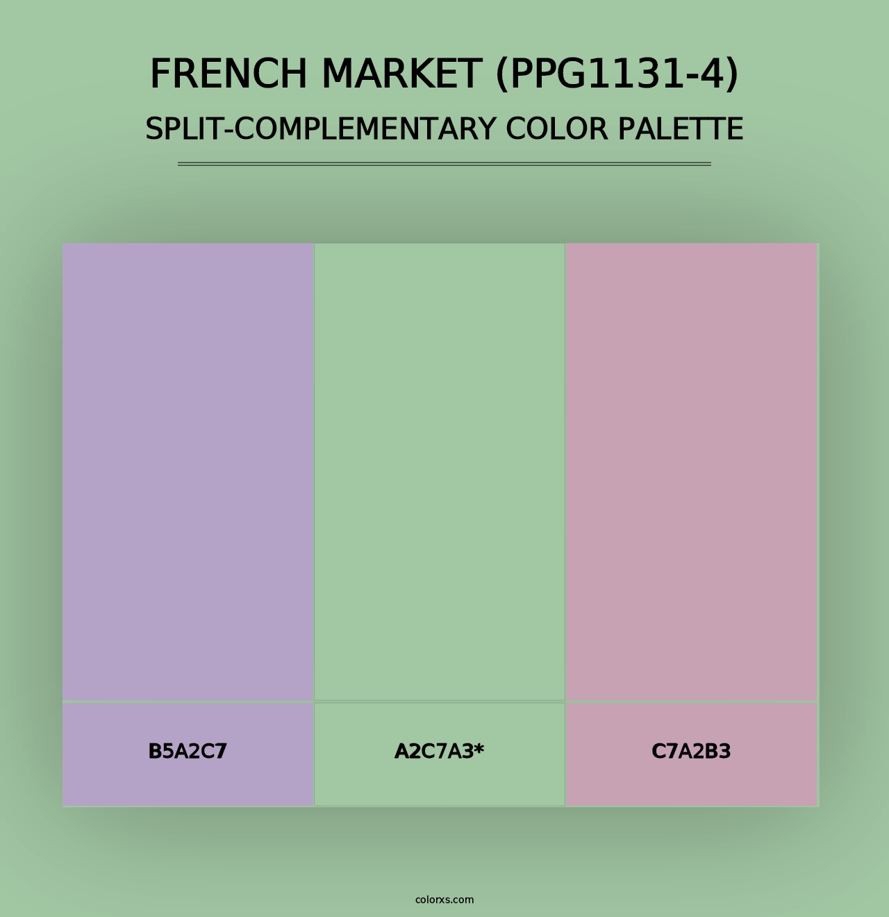 French Market (PPG1131-4) - Split-Complementary Color Palette