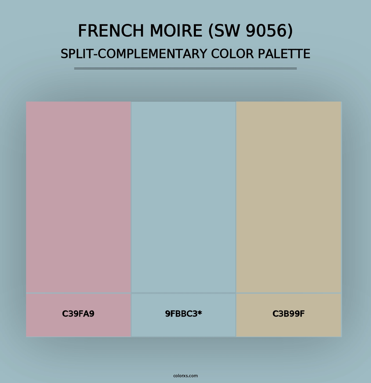 French Moire (SW 9056) - Split-Complementary Color Palette