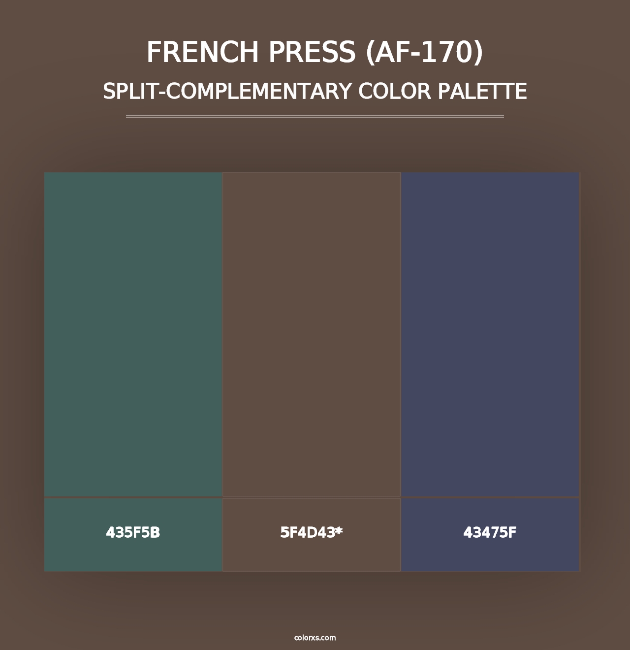 French Press (AF-170) - Split-Complementary Color Palette