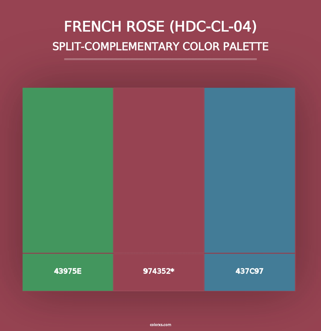 French Rose (HDC-CL-04) - Split-Complementary Color Palette