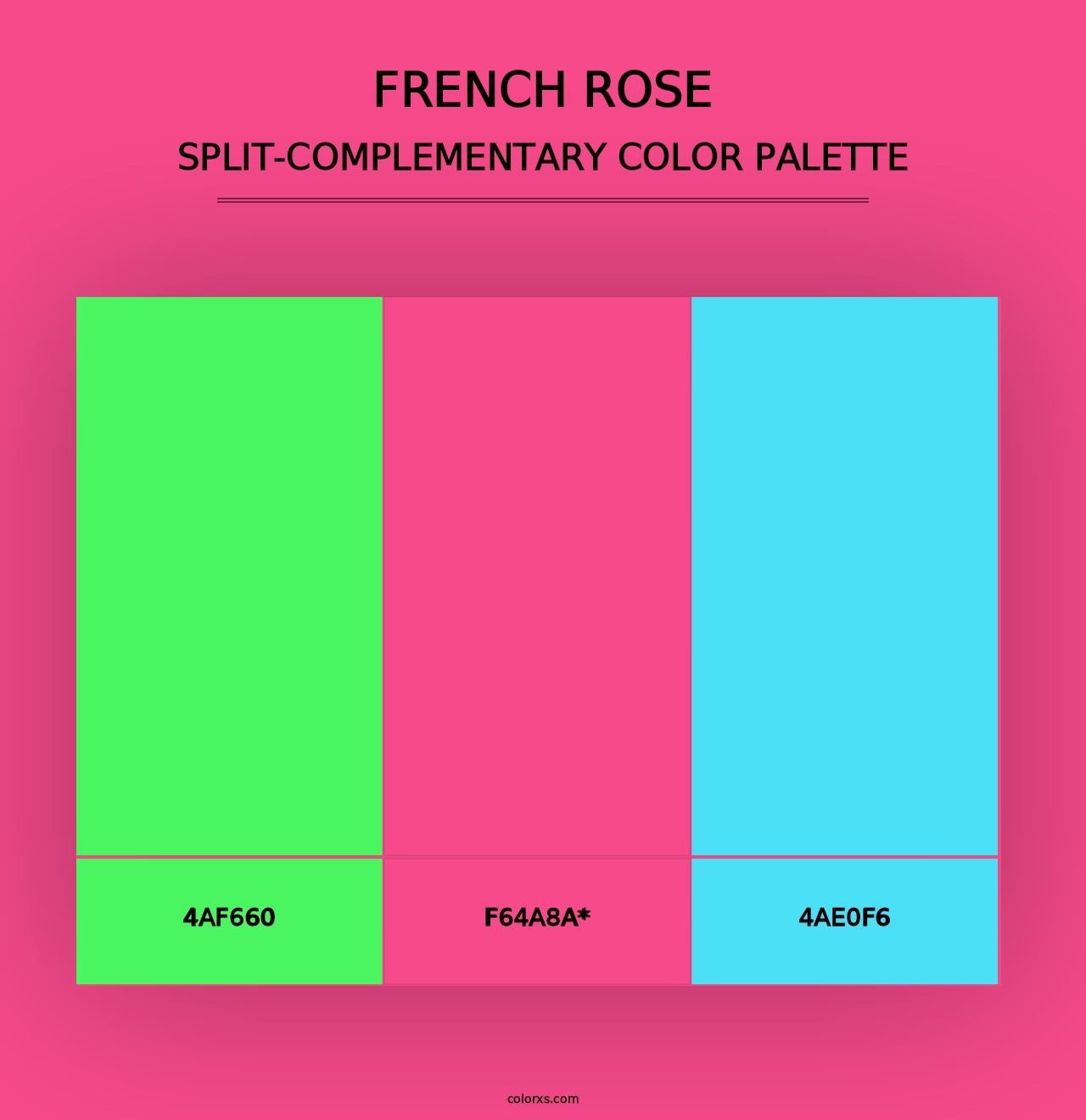 French Rose - Split-Complementary Color Palette