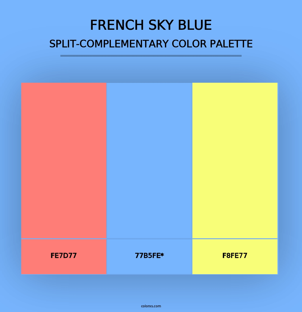 French Sky Blue - Split-Complementary Color Palette