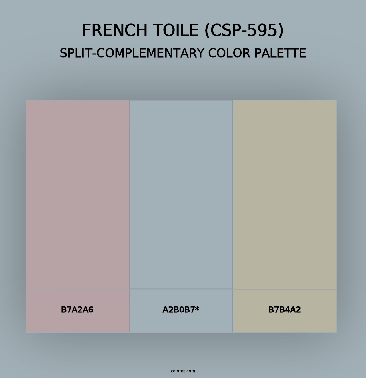 French Toile (CSP-595) - Split-Complementary Color Palette