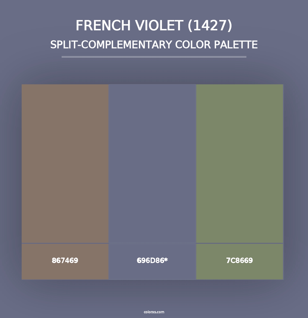 French Violet (1427) - Split-Complementary Color Palette