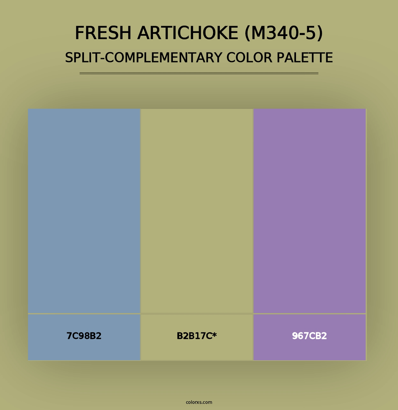 Fresh Artichoke (M340-5) - Split-Complementary Color Palette