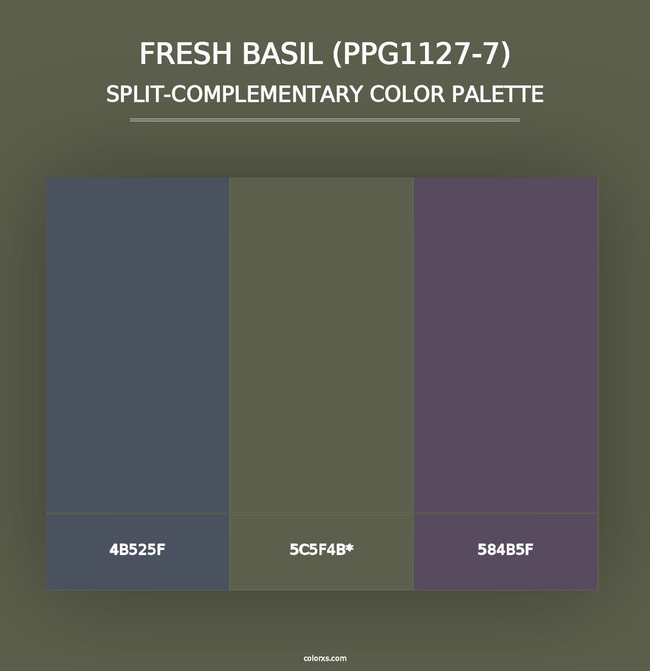 Fresh Basil (PPG1127-7) - Split-Complementary Color Palette