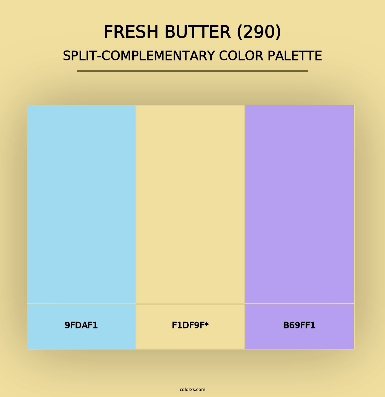 Fresh Butter (290) - Split-Complementary Color Palette