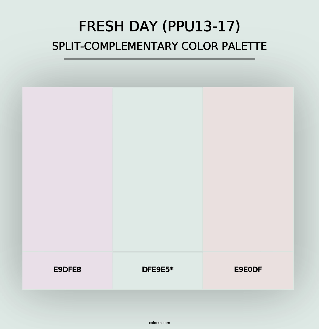 Fresh Day (PPU13-17) - Split-Complementary Color Palette