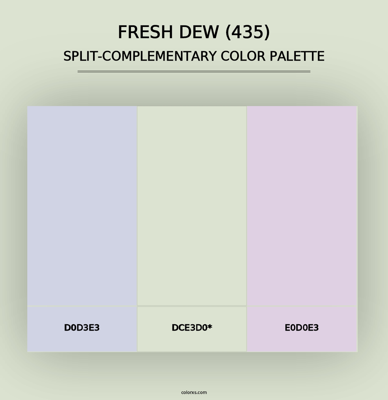 Fresh Dew (435) - Split-Complementary Color Palette