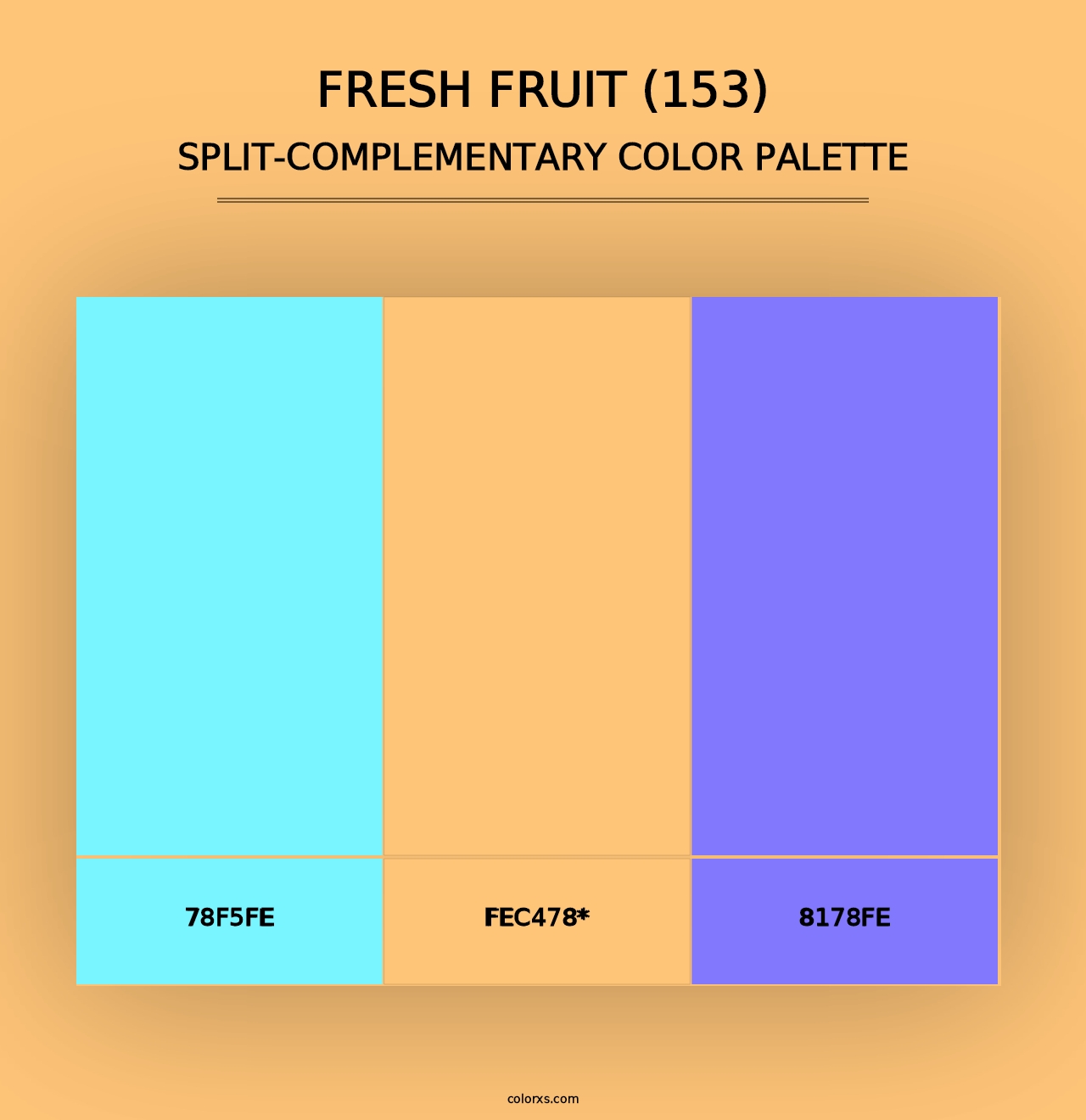 Fresh Fruit (153) - Split-Complementary Color Palette