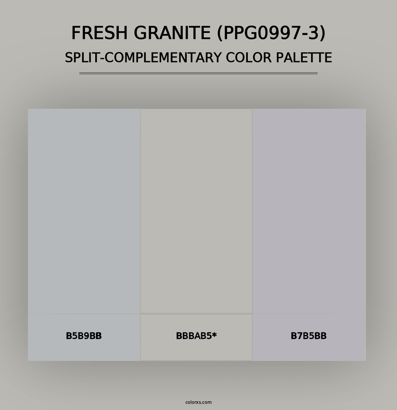 Fresh Granite (PPG0997-3) - Split-Complementary Color Palette