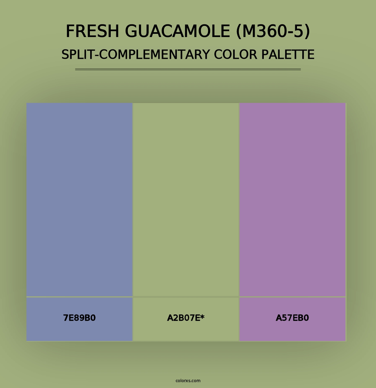 Fresh Guacamole (M360-5) - Split-Complementary Color Palette