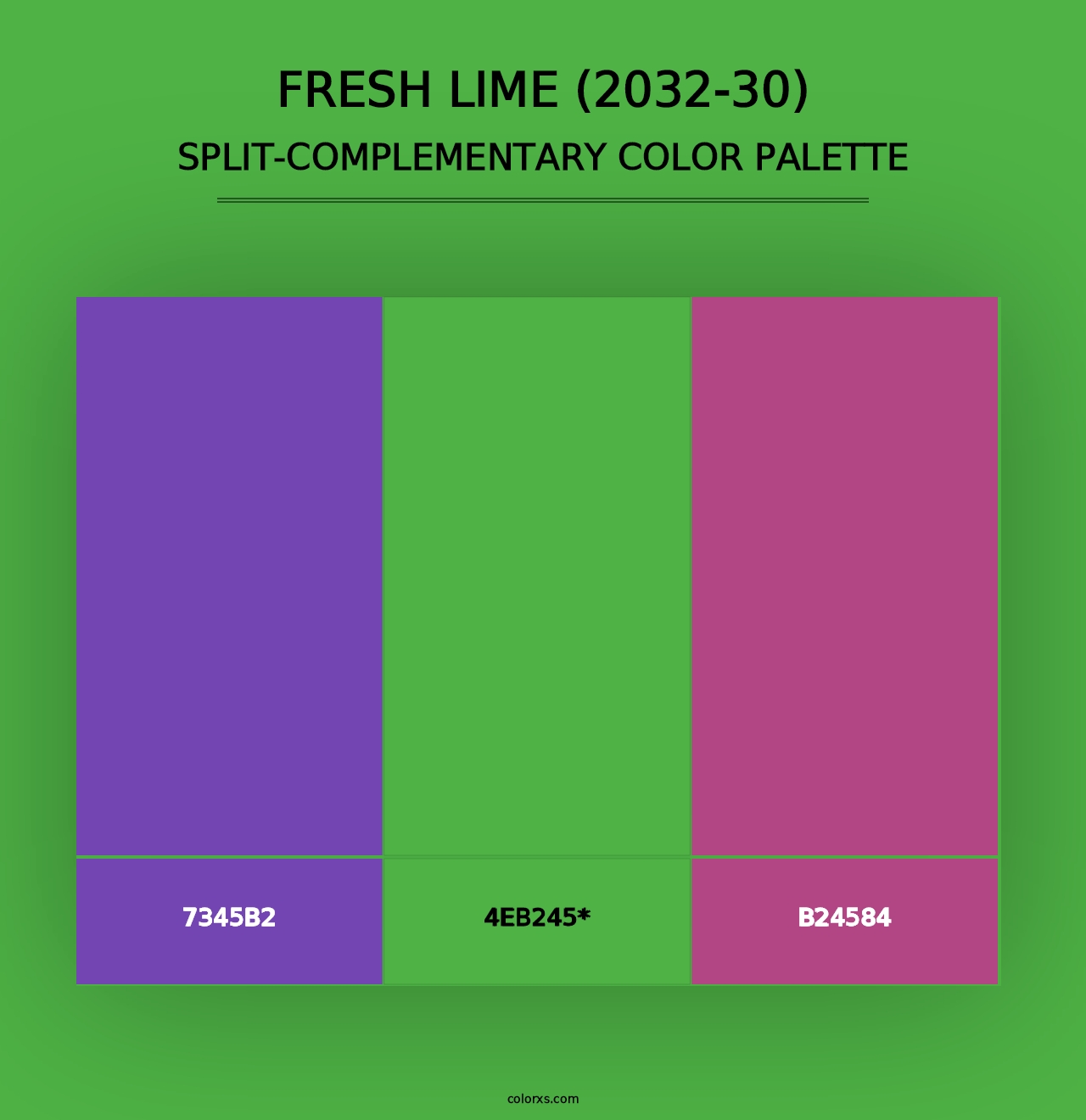 Fresh Lime (2032-30) - Split-Complementary Color Palette