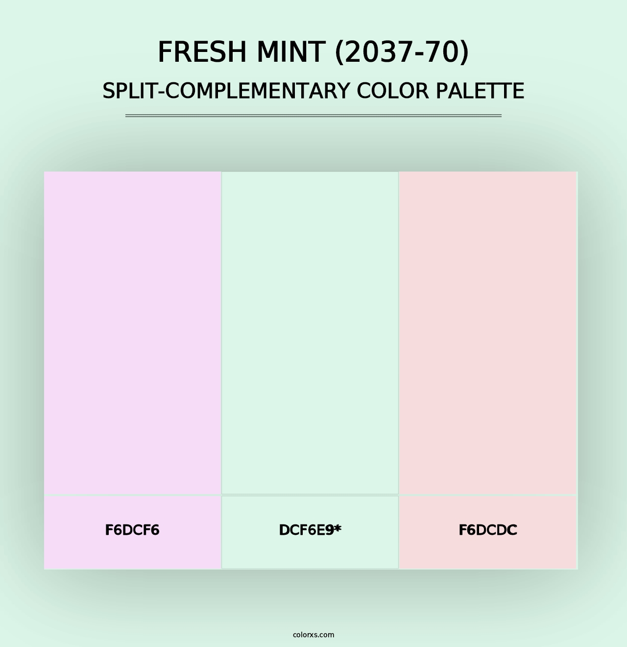 Fresh Mint (2037-70) - Split-Complementary Color Palette