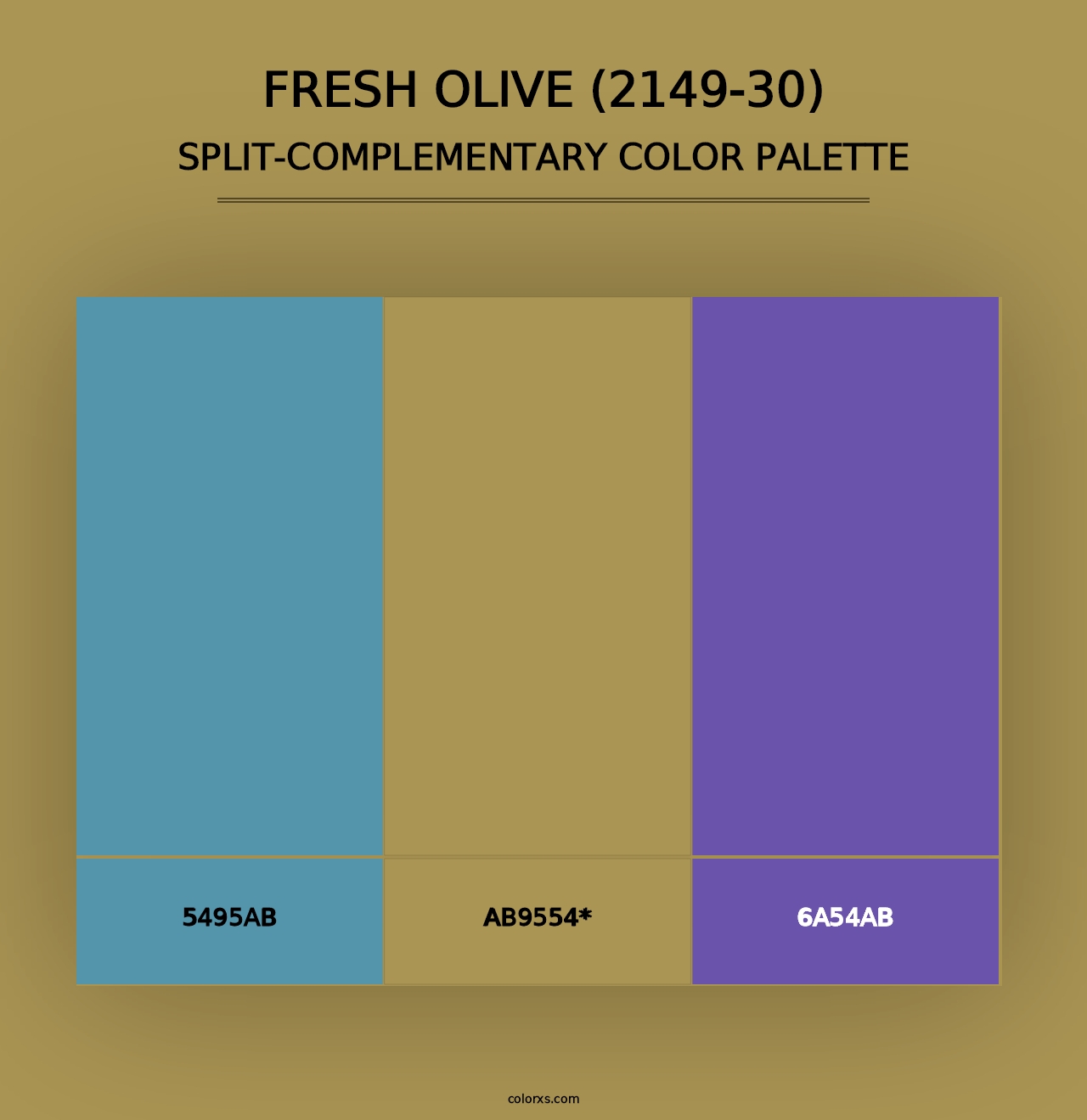 Fresh Olive (2149-30) - Split-Complementary Color Palette