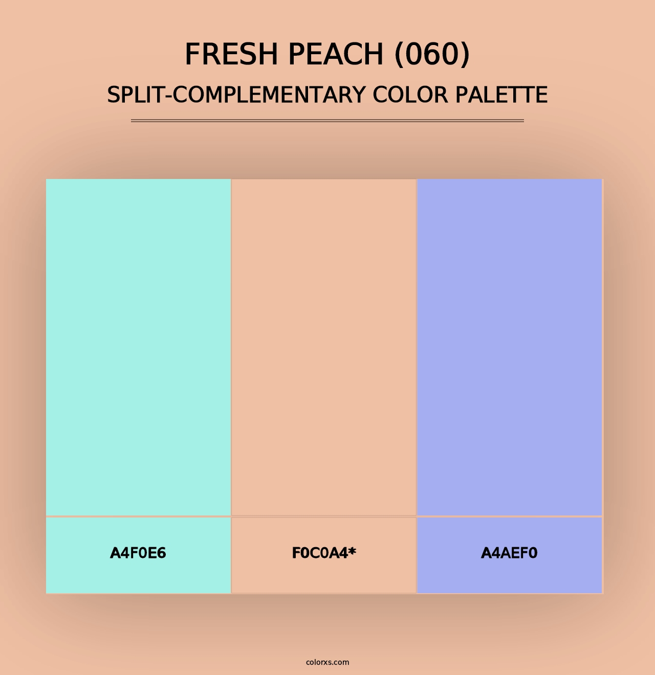 Fresh Peach (060) - Split-Complementary Color Palette