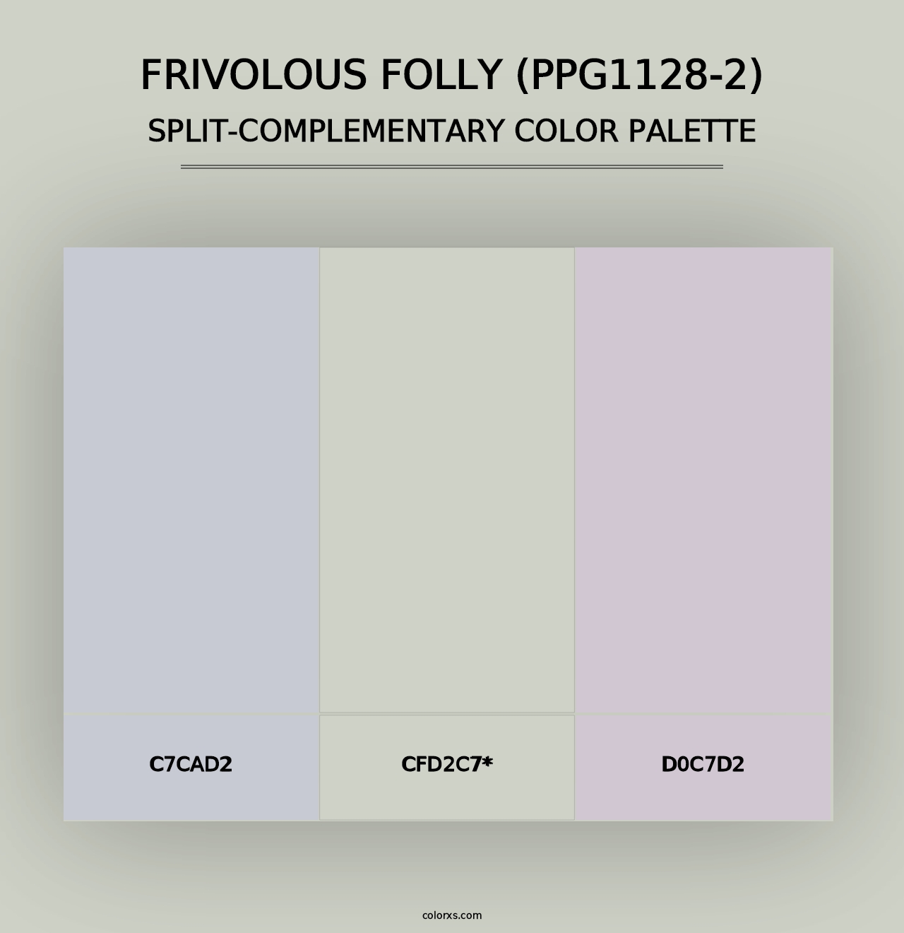 Frivolous Folly (PPG1128-2) - Split-Complementary Color Palette