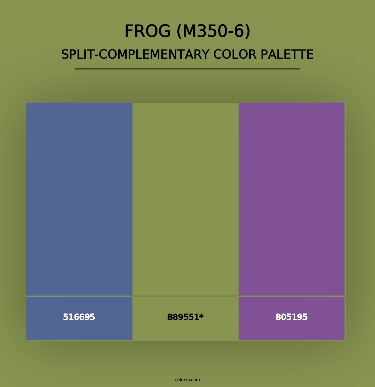 Frog (M350-6) - Split-Complementary Color Palette