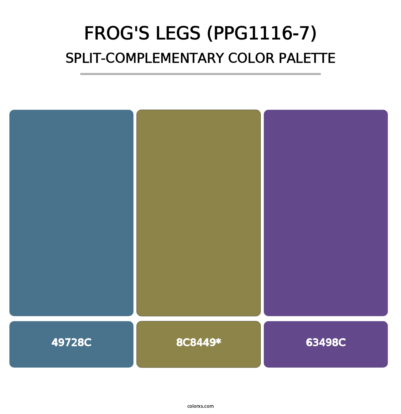 Frog's Legs (PPG1116-7) - Split-Complementary Color Palette