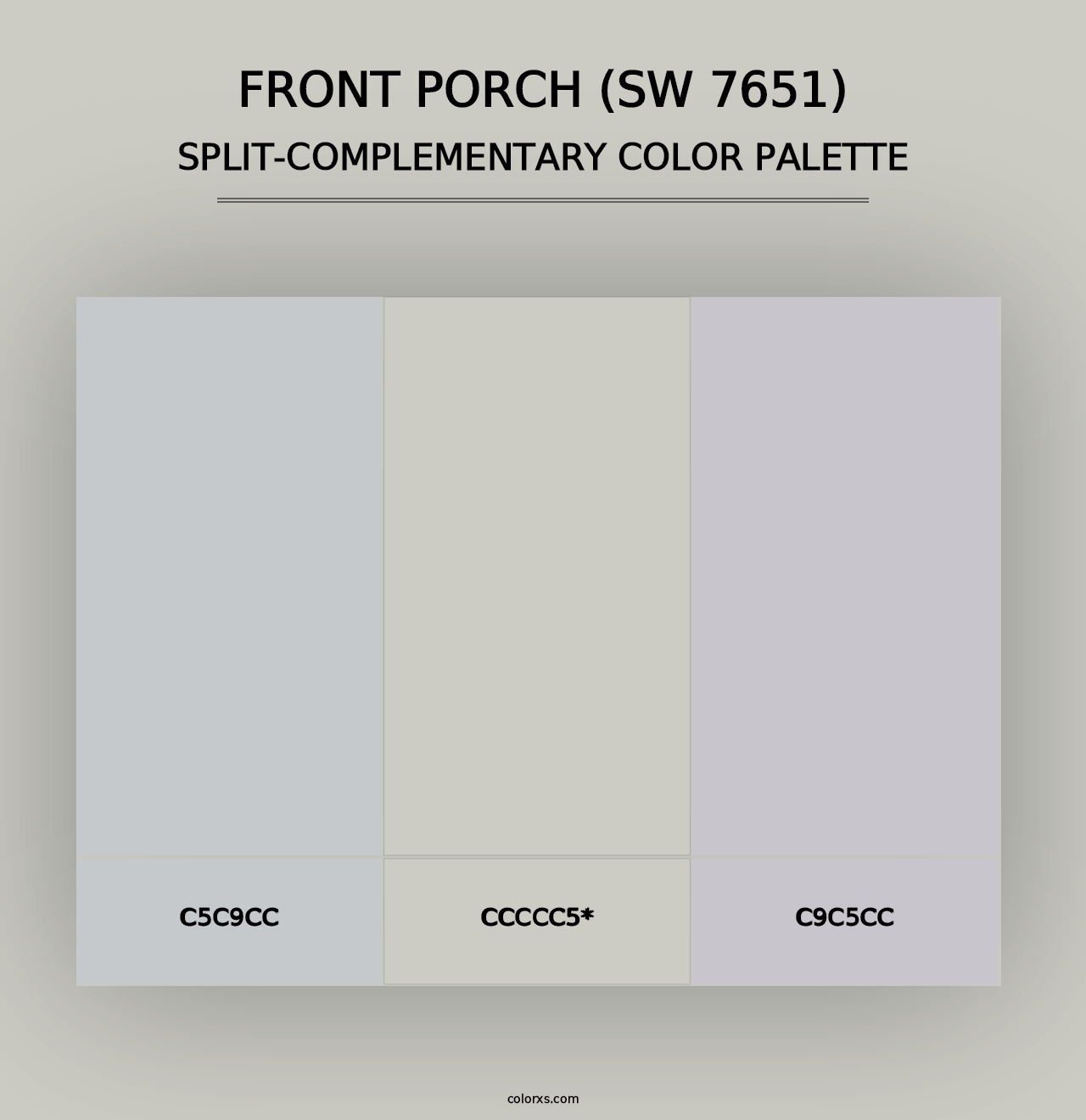 Front Porch (SW 7651) - Split-Complementary Color Palette