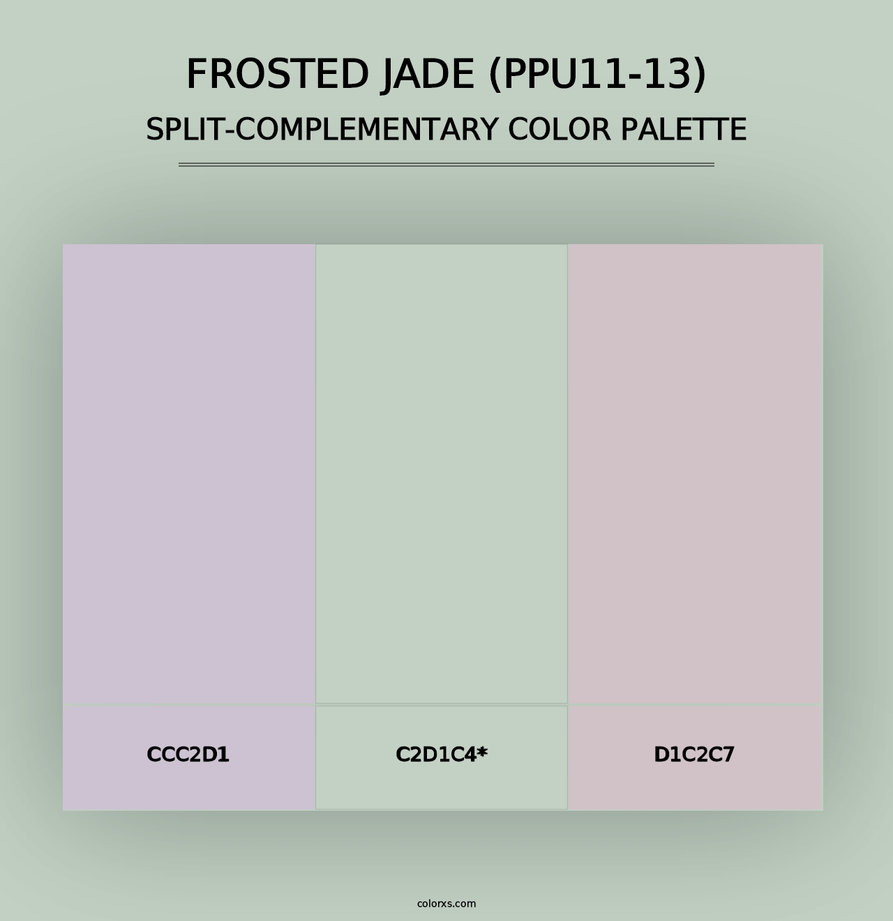 Frosted Jade (PPU11-13) - Split-Complementary Color Palette