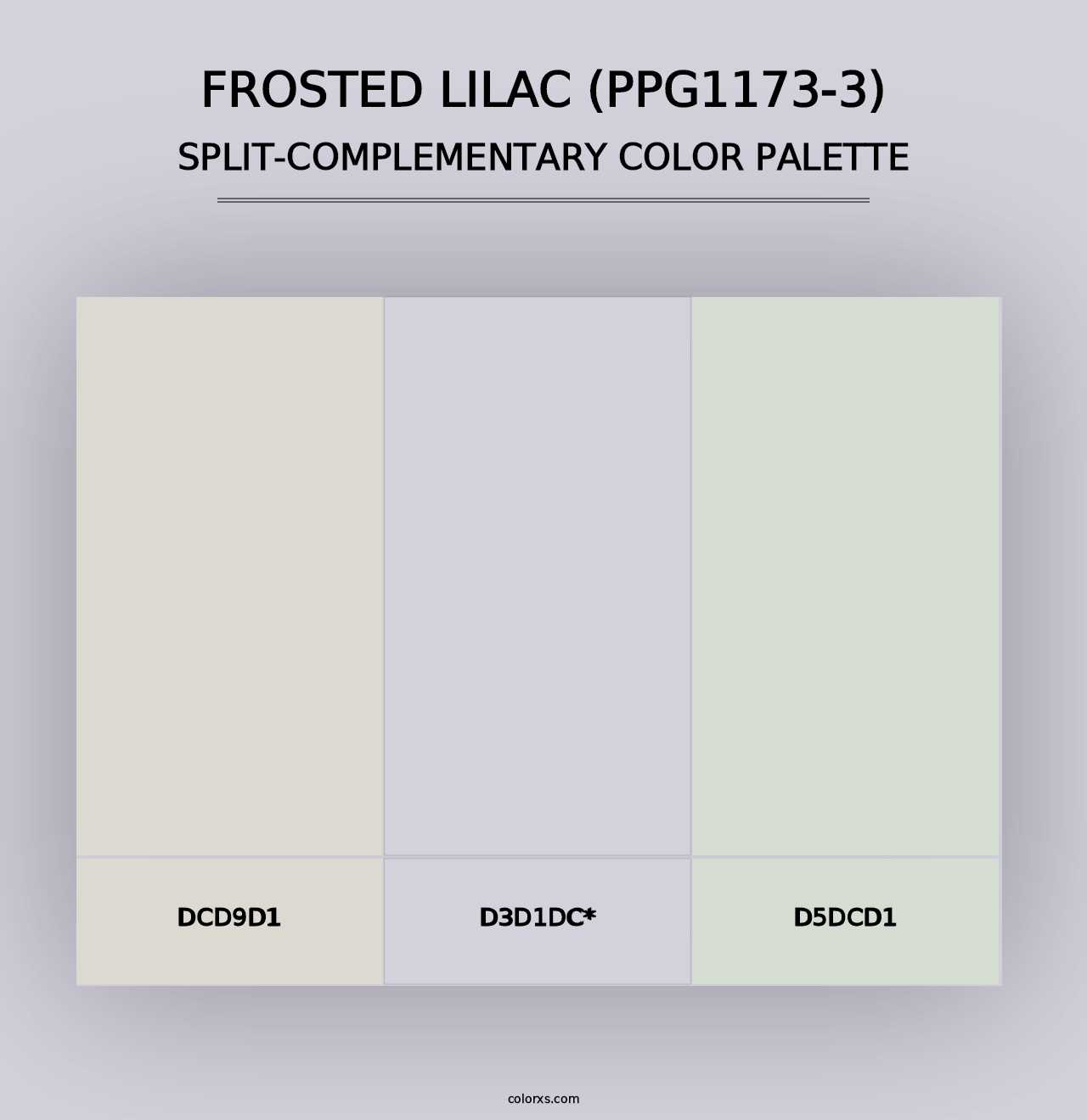 Frosted Lilac (PPG1173-3) - Split-Complementary Color Palette