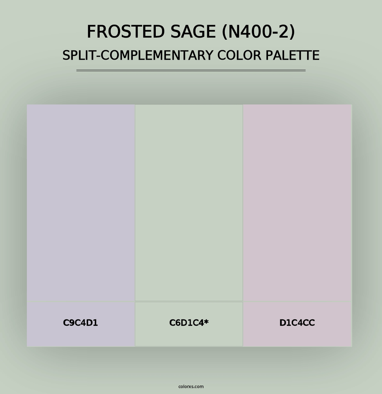 Frosted Sage (N400-2) - Split-Complementary Color Palette