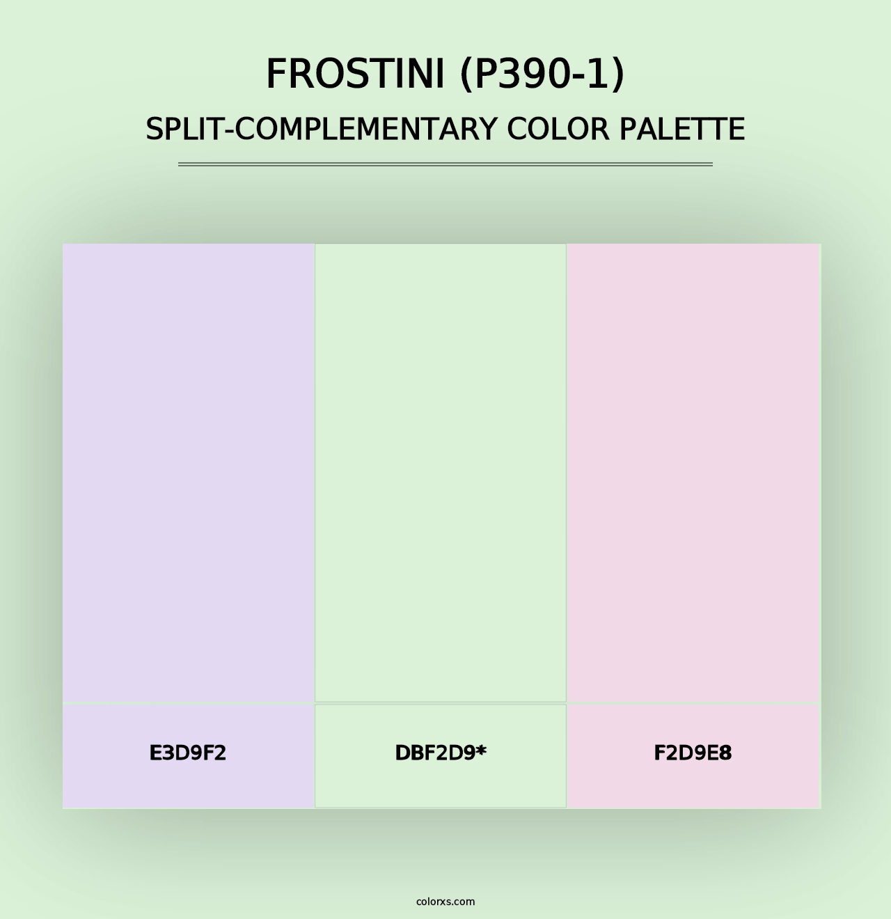 Frostini (P390-1) - Split-Complementary Color Palette