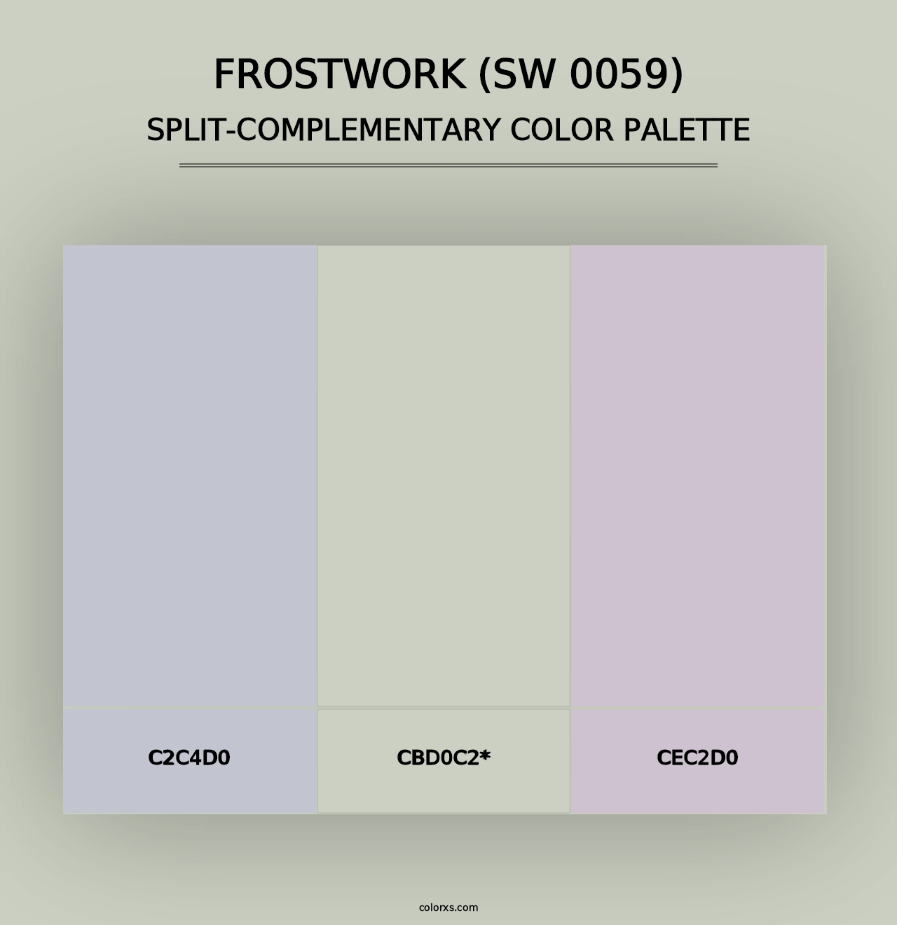 Frostwork (SW 0059) - Split-Complementary Color Palette