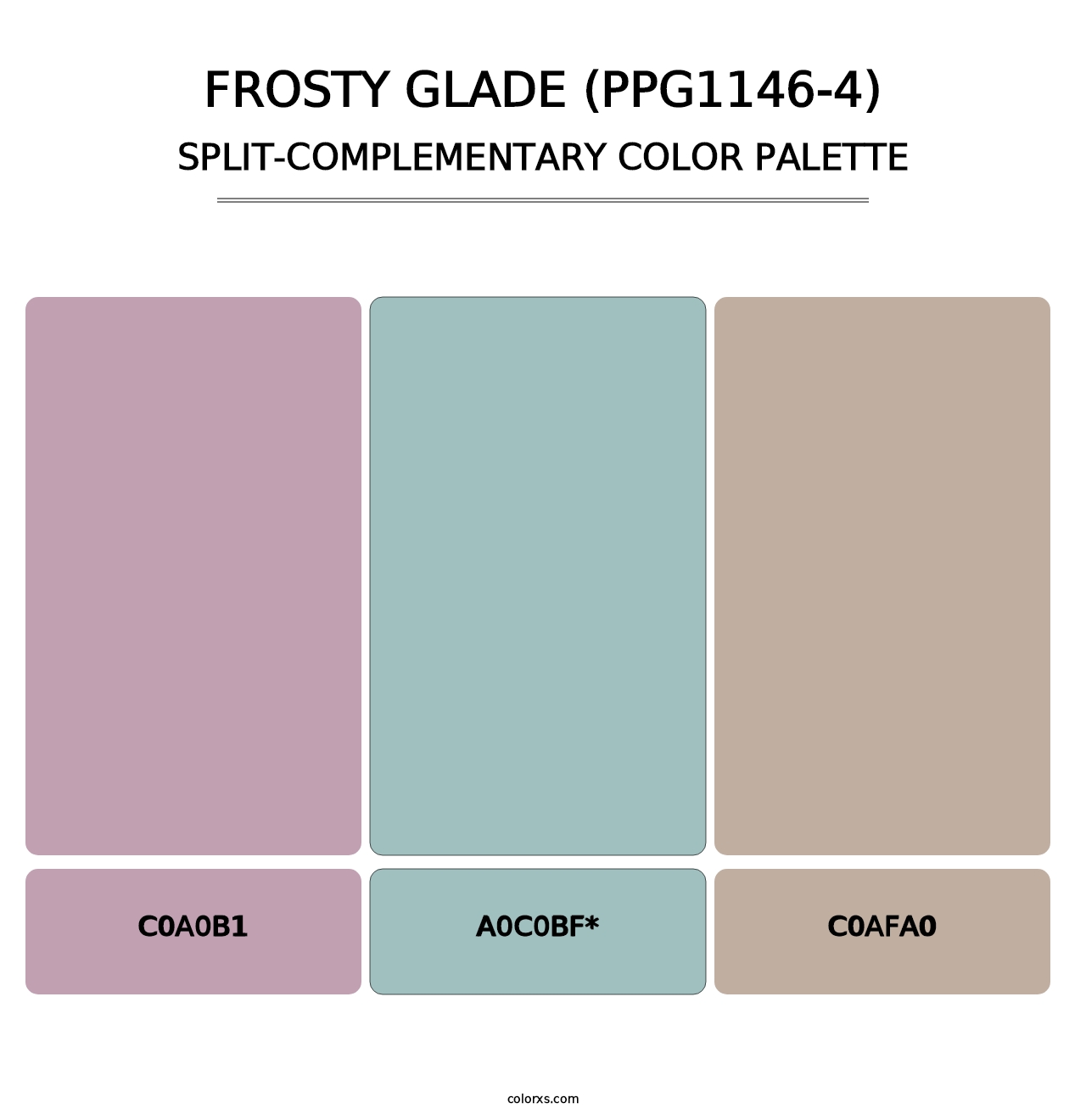 Frosty Glade (PPG1146-4) - Split-Complementary Color Palette