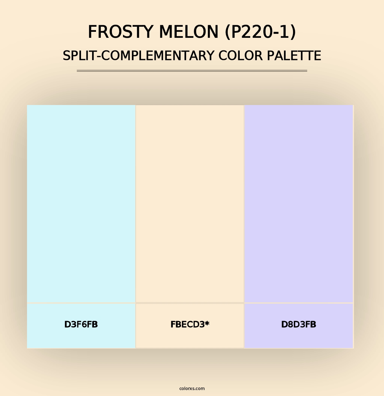 Frosty Melon (P220-1) - Split-Complementary Color Palette