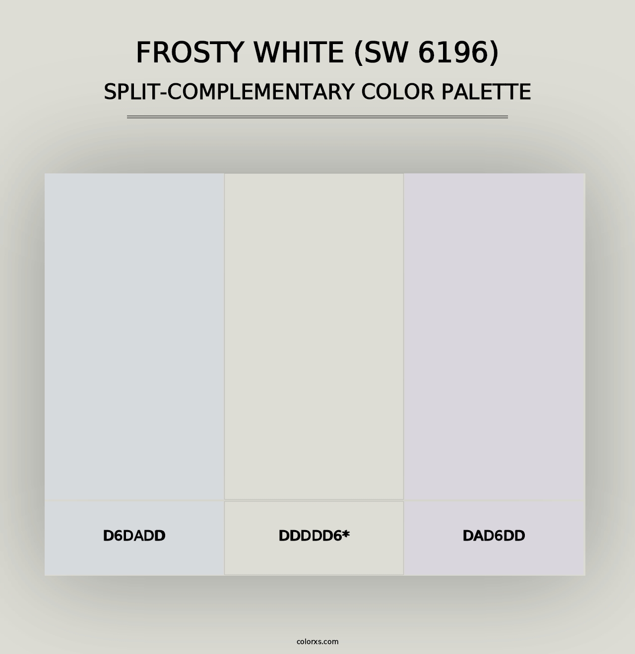 Frosty White (SW 6196) - Split-Complementary Color Palette